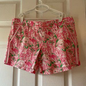 Lilly Pulitzer The Callahan Short - Pink Colony Flamingo - Size 4